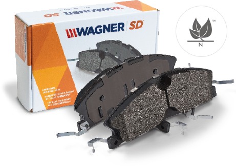view of package of severeduty brake pad by wagner