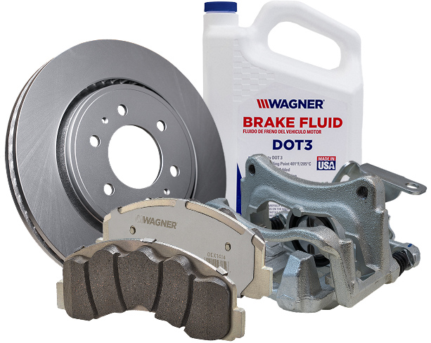 Wagner rotor, brake pads, caliper and DOT 3 brake fluid