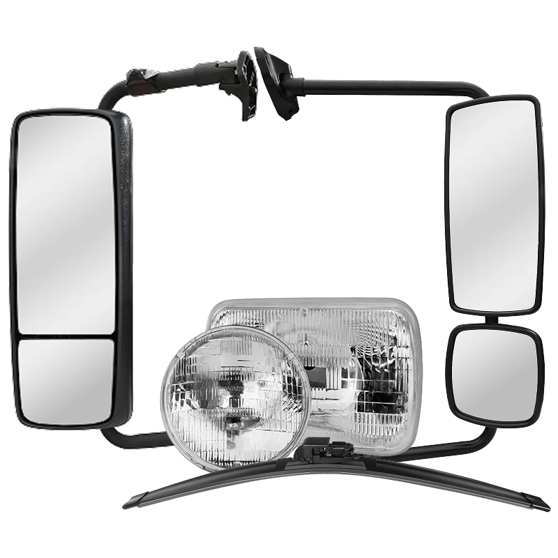 Collection of Wagner HD products including mirrors, lighting, and wipers