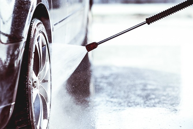 Car-Wheel-Being-Sprayed Car-Wheel-Being-Sprayed